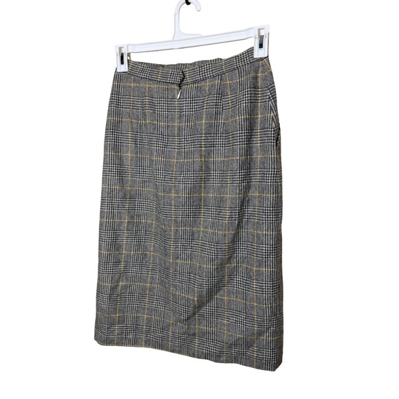 Vintage Evan Picone Plaid Pencil Skirt Size 10 Wool Blend - Picture 5 of 8
